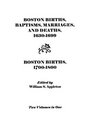 Boston Births Baptisms Marriages and Deaths 16301699 and Boston Births 17001800