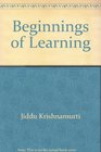 Beginnings of learning