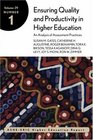 Ensuring Quality and Productivity in Higher Education An Analysis of Assessment Practices ASHEERIC/Higher Education Report Volume 29 No 1 2002