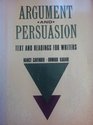 Argument and Persuasion Text and Readings for Writers