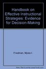 Handbook on Effective Instructional Strategies Evidence for DecisionMaking