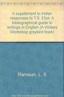 A supplement to Indian responses to TS Eliot A bibliographical guide to writings in English