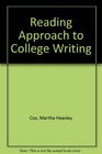 A reading approach to college writing