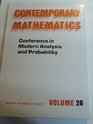 Conference in Modern Analysis and Probability Contemporary Mathematics Series