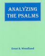 Analyzing the Psalms With Exercises for Bible Students and Translators