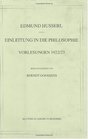 Einleitung in die Philosophie Vorlesungen 1922/23