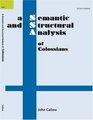 A Semantic and Structural Analysis of Colossians 2nd Ed