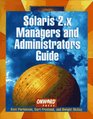 Solaris 2x for Managers and Administrators