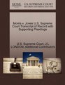 Morris v Jones US Supreme Court Transcript of Record with Supporting Pleadings