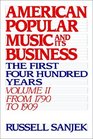 American Popular Music and Its Business The First Four Hundred Years 17901909