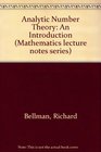 Analytic Number Theory An Introduction