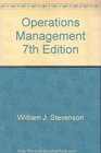 Operations Management 7th Edition