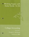 College Accounting Working Papers With Study Guide 1426 9th Edition