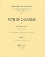 Actes de Chilandar tome 1  des origines  1319