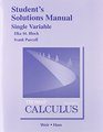 Student Solutions Manual Single Variable for Thomas' Calculus