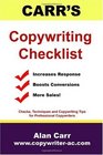 Carr's Copywriting Checklist Checks Techniques and Copywriting Tips for Professional Copywriters