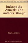 Index to the Annuals The Authors182050