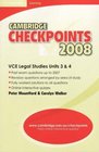 Cambridge Checkpoints VCE Legal Studies Units 34 2008