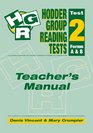 Hodder Group Reading Tests Teacher's Manual Test 2
