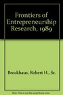 Frontiers of Entrepreneurship Research 1989