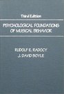 Psychological Foundations of Musical Behavior