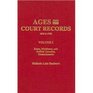 Ages from Court Records Essex Middlesex and Suffolk Counties Massachusetts