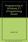 Programming in Windows 31/Book and Disk