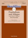 Praeludium And Allegro  Violin  Piano  Advanced Level BK/CD