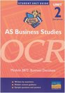 AS Business Studies OCR Business Decisions Unit 2 module 2872