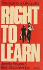 Right to learn The case for adult equality