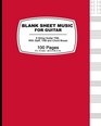 Blank Sheet Music For Guitar Red Cover100 Blank Manuscript Music Pages with Staff TAB and Chord Boxes
