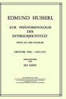 Zur Phnomenologie der Intersubjektivitt Texte aus dem Nachla Dritter Teil 19291935