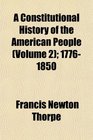 A Constitutional History of the American People  17761850