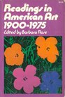 Readings in American Art 1900  1975