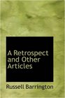 A Retrospect and Other Articles