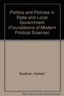 Politics and Policies in State and Local Governments