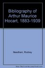Bibliography of Arthur Maurice Hocart 18831939