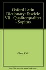 Oxford Latin Dictionary Fascicle Seven