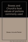 Bowes and Church's food values of portions commonly used