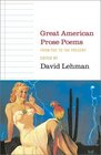 Great American Prose Poems : From Poe to the Present