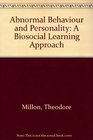 Abnormal behavior and personality A biosocial learning approach