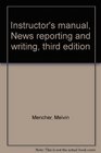 Instructor's manual News reporting and writing third edition