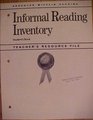 Informal Reading Inventory Student's Book