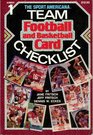 Sport Americana Team Football and Basketball Card Checklist No 1