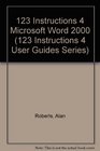 123 Instructions 4 Microsoft Word 2000