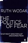 The Politics of Fear What RightWing Populist Discourses Mean