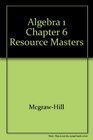 Algebra 1 Chapter 6 Resource Masters