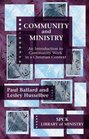 Community and Ministry An Introduction to Community Work in a Christian Context