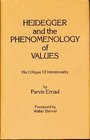 Heidegger and the Phenomenology of Values
