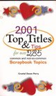 2001 Top Titles  Tips